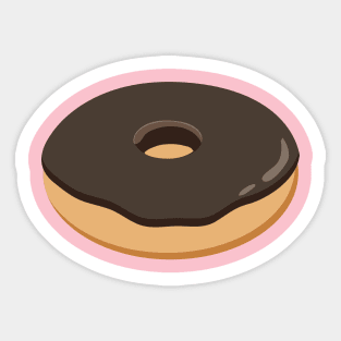Simple Yummy Chocolate Glaze Donut Sticker